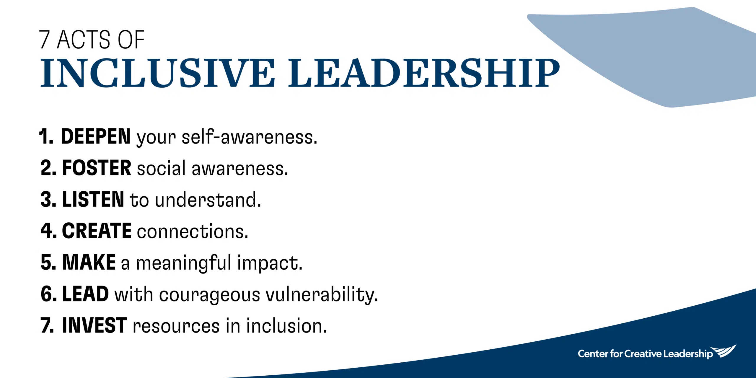 Infographic: 7 Acts of Inclusive Leadership