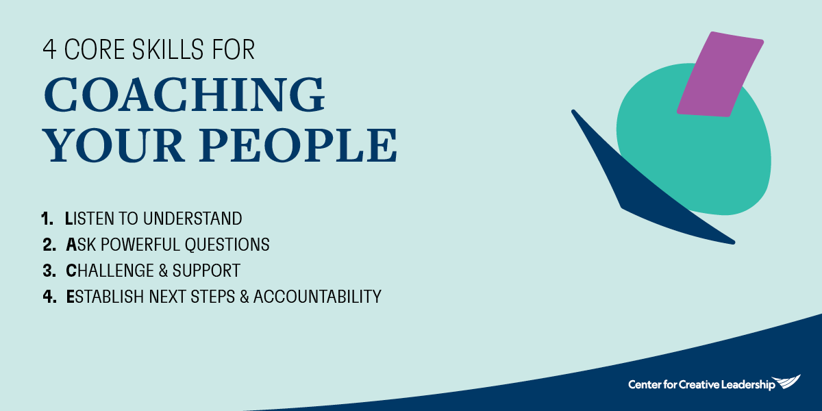 Infographic: 4 Core Skills to Coach Your People: LACE