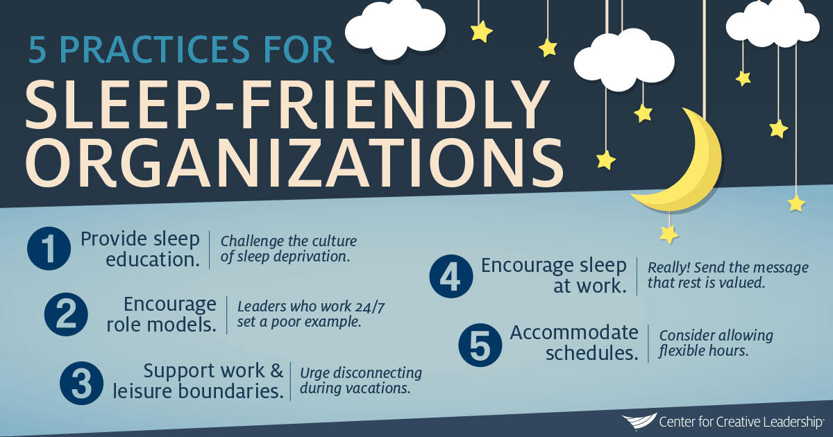 Actions Organizations Can Take To Support Sleep And Work Ccl 