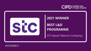Logo for 2021 CIPD Middle East Awards Best L&D Programme Winner Saudi Telecom