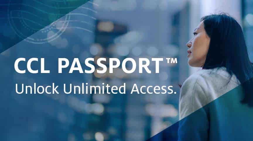 image with text overlay announcing CCL Passport unlock unlimited access