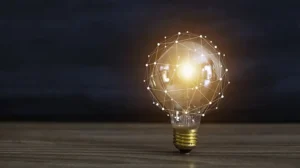 a light bulb representing leadership and social change