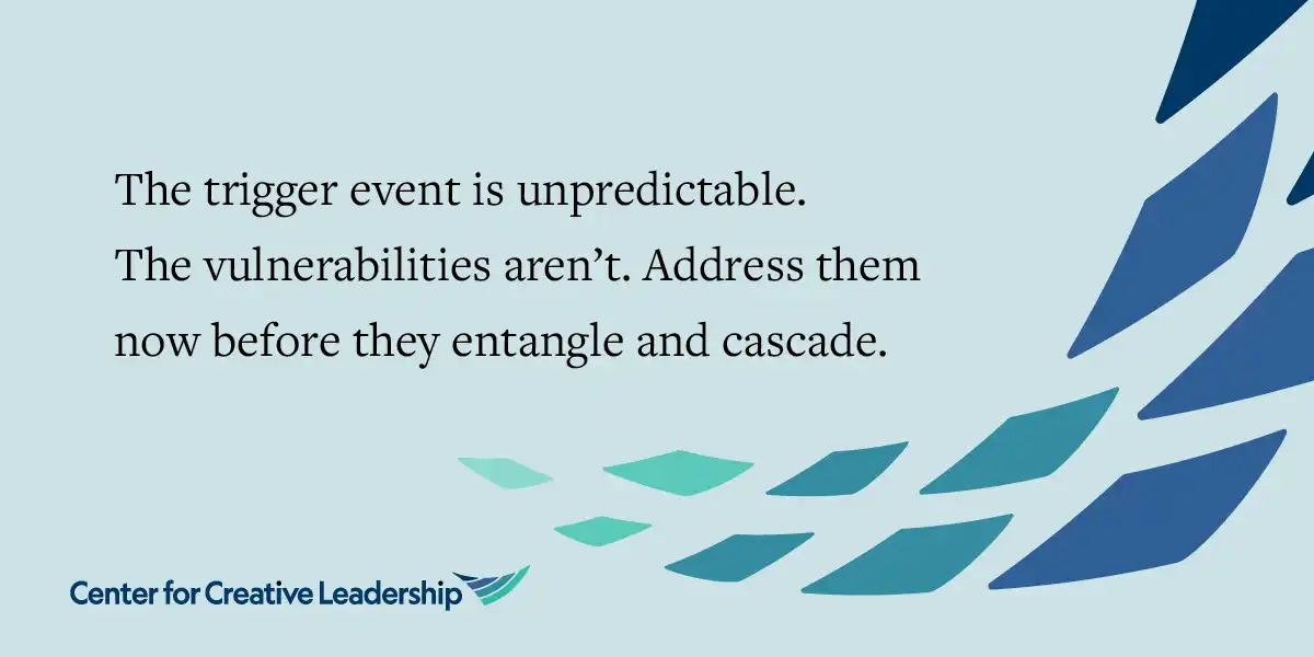 The trigger event is unpredictable. The vulnerabilities aren't. Address them before they entangle and cascade.