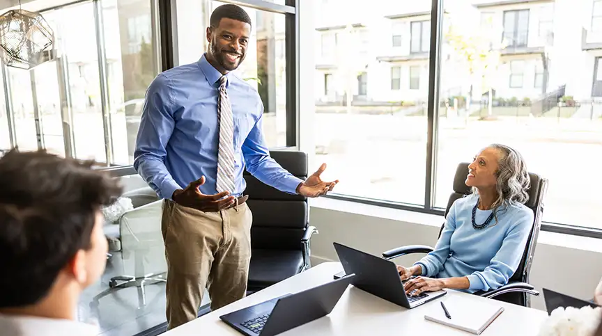 A professional exhibits authentic leadership presence due to taking executive presence training from the Center for Creative Leadership (CCL)