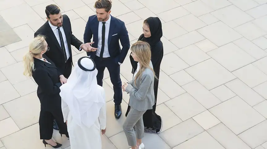 Middle East leaders discussing leadership capabilities